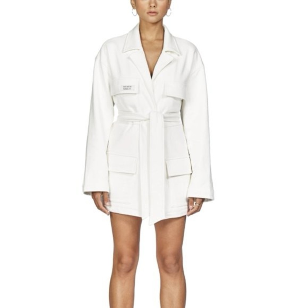 My mum made it xsmall white Jacket vest dress off white